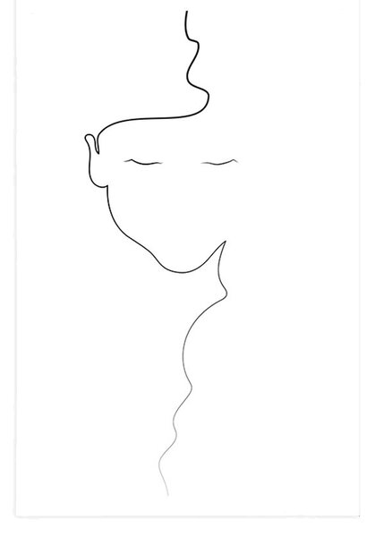 Plakát žena v minimalistickém provedení