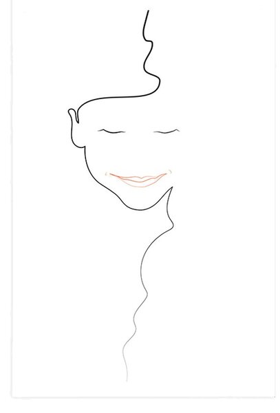 Plakát minimalistická tvář ženy