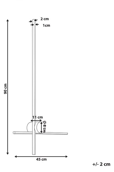 LED nástěnná lampa NUEVO Kov Zlatá