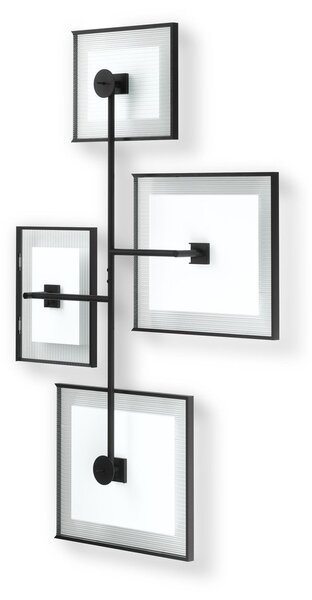 Leskle černý kovový/skleněný rámeček na zeď 57x99 cm Flute – Umbra