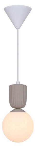 Nordlux Závěsné světlo Sadie, béžové, Ø 15 cm, sklo/keramika, stmívatelný, Krémová / jantar, Obývací pokoj / jídelna, Keramika, Skandinávský