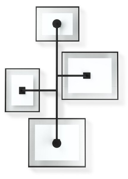 Leskle černý kovový/skleněný rámeček na zeď 57x99 cm Flute – Umbra