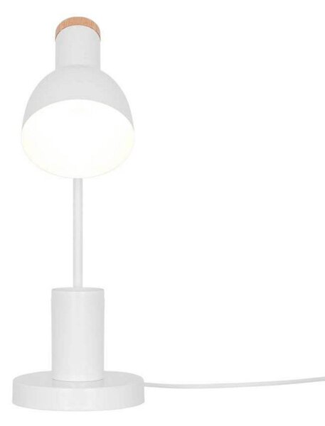 Nordlux Stolní lampa Devone, bílá, výška 43 cm, kov, Bílá / opál, Dětský pokoj, kov, Skandinávský
