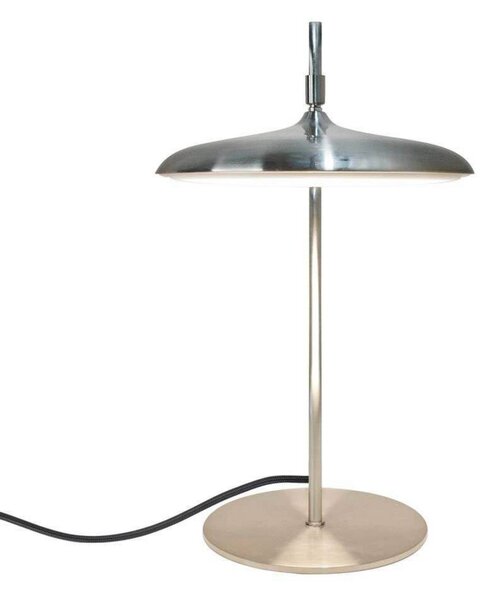 DFTP by Nordlux LED stolní lampa Artist, ocelová barva, výška 41 cm, nerezová ocel, Hliník / šedá / zinek, Obývací pokoj / jídelna, Nerezová ocel, Skandinávský