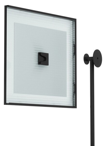 Leskle černý kovový/skleněný rámeček na zeď 57x99 cm Flute – Umbra