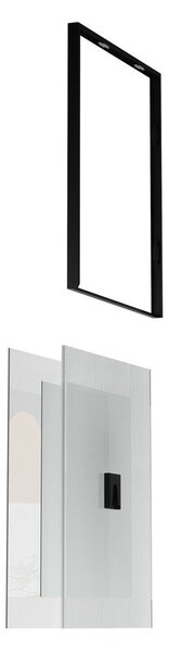 Leskle černý kovový/skleněný rámeček na zeď 57x99 cm Flute – Umbra