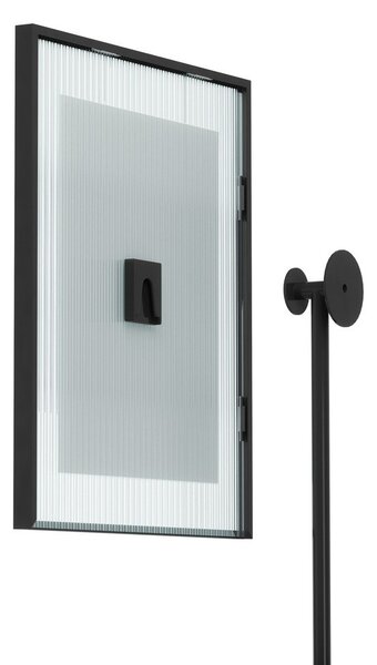 Leskle černý kovový/skleněný rámeček na zeď 57x99 cm Flute – Umbra