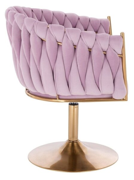 LuxuryForm DESIGN Židle NORDEN VELUR na zlatém talíři - levandule