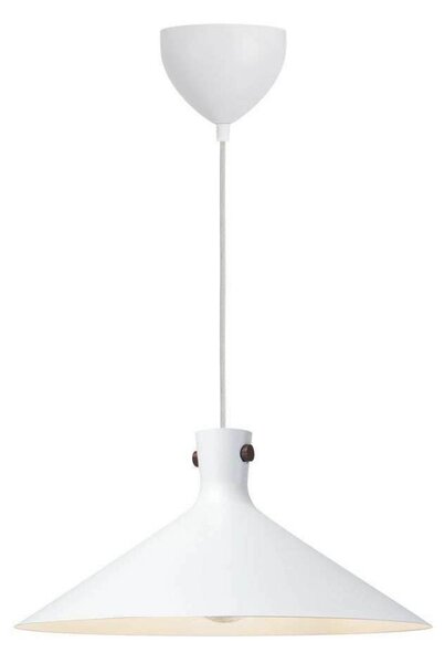 Nordlux Závěsné světlo Dorina, bílé, Ø 45 cm, kov, stmívatelný, Bílá / opál, Obývací pokoj / jídelna, kov, Skandinávský