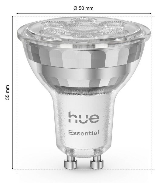 Philips Hue Smart LED žárovka GU10, 5 W RGB sada 3 ks, stmívatelný, Plast