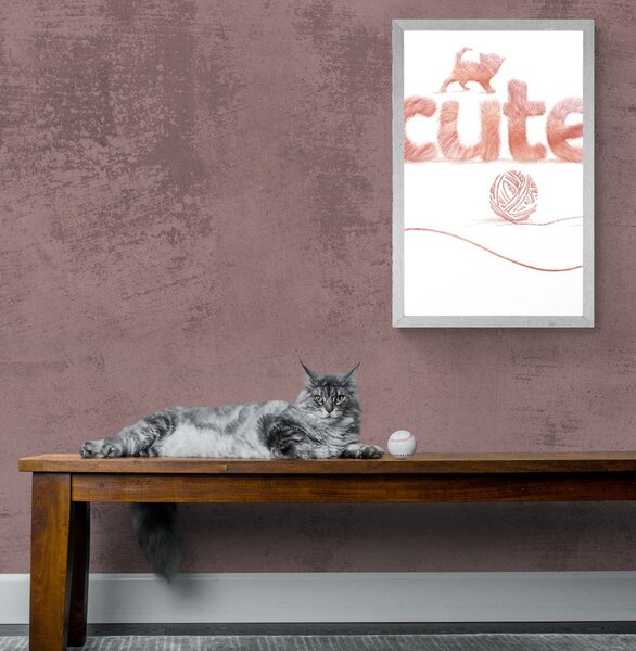Plakát kočka s nápisem Cute