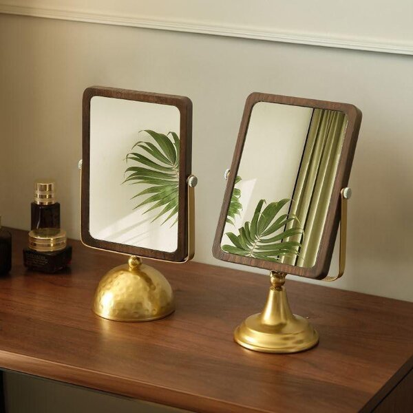 Retro zrcadlo na toaletní stolek se stojanem
