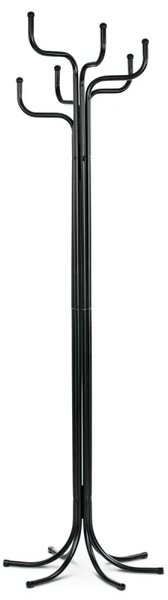 Zlutahala.cz Věšák stojanový, kovová konstrukce, černý matný lak, výška 188 cm, nosnost 12 kg