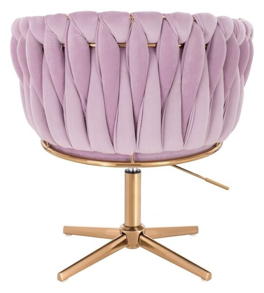 LuxuryForm DESIGN Židle NORDEN VELUR na zlatém kříži - levandule