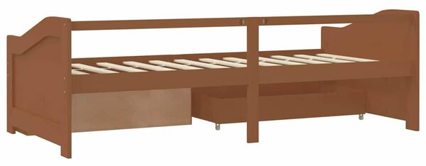 3místná válenda zásuvky medově hnědá masivní borovice 90x200 cm 322171