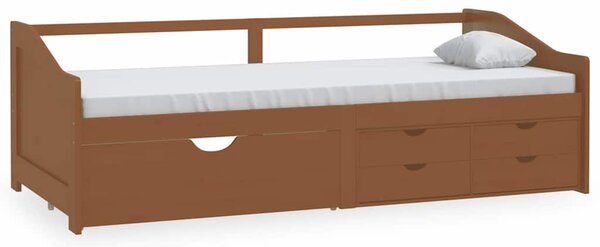 3místná válenda zásuvky medově hnědá masivní borovice 90x200 cm 322171