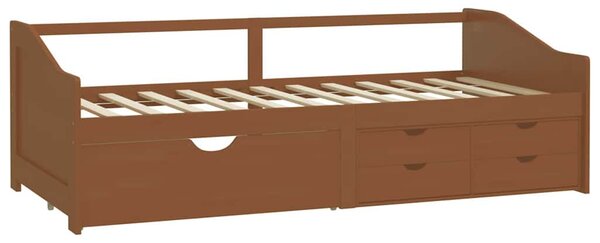 3místná válenda zásuvky medově hnědá masivní borovice 90x200 cm 322171
