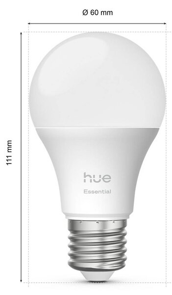 Philips Hue Smart LED žárovka E27 A60, 8 W, RGB 3 ks, stmívatelný, Plast