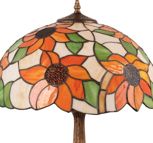 Brilagi - Tiffany vitrážová stolní lampa SUNFLOWER 2xE27/60W/230V
