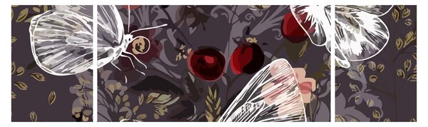Obraz motýlů (170x50 cm)