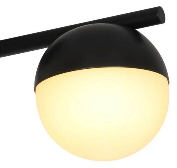 Nordlux Stropní světlo Contina, černé, Ø 48 cm, kov/plyn, stmívatelný, Černá, Obývací pokoj / jídelna, kov, Skandinávský