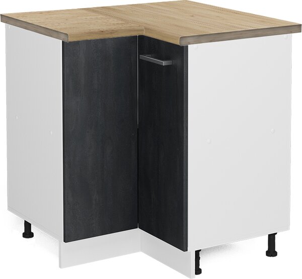 Rohová skříňka Vicco R-Line Černý beton 75.6 cm PD Dub, Model 47633