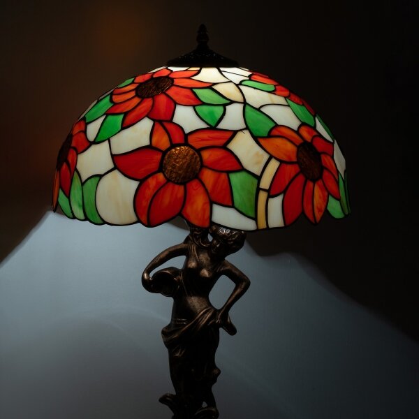 Brilagi - Tiffany vitrážová stolní lampa SUNFLOWER 1xE27/60W/230V