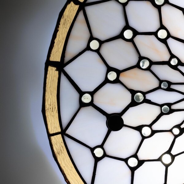 Brilagi - Tiffany vitrážové stropní svítidlo IVORY 3xE27/60W/230V pr. 40 cm