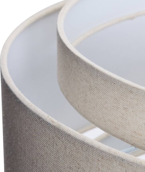 Hübsch Závěsné světlo Sable, písková barva, Ø 40 cm, textil, stmívatelný, Krémová / jantar, Obývací pokoj / jídelna, Textil / tkanina / hedvábí, Design