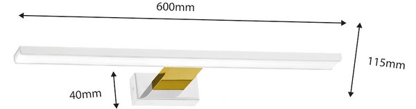 Nástěnné LED svítidlo Shine1, 1x LED 13,8w, 4000k, (60 cm), w/g