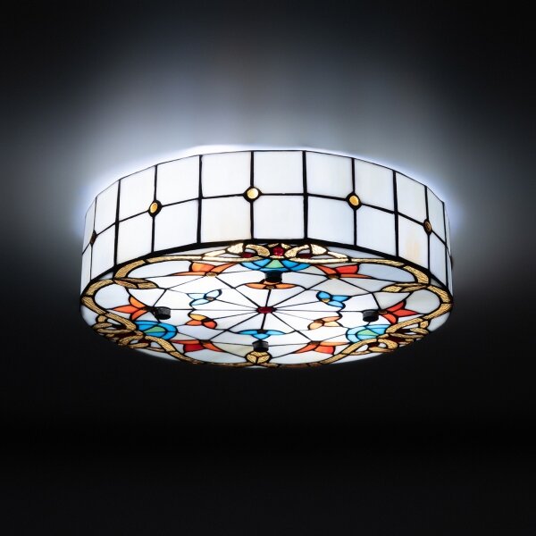 Brilagi - Tiffany vitrážové stropní svítidlo MIRABELLA 3xE27/60W/230V pr. 40 cm