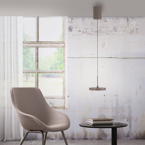 JUST LIGHT. GmbH LED závěsné světlo Plata, písková, 1-žárovkové, 3 000 K, stmívatelný, Hnědá / rez, Obývací pokoj / jídelna, kov, Moderní