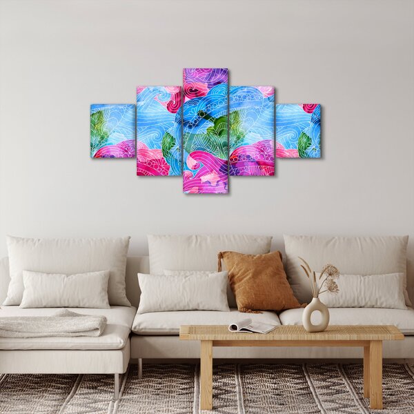 Obraz - Barevné vlny (125x70 cm)