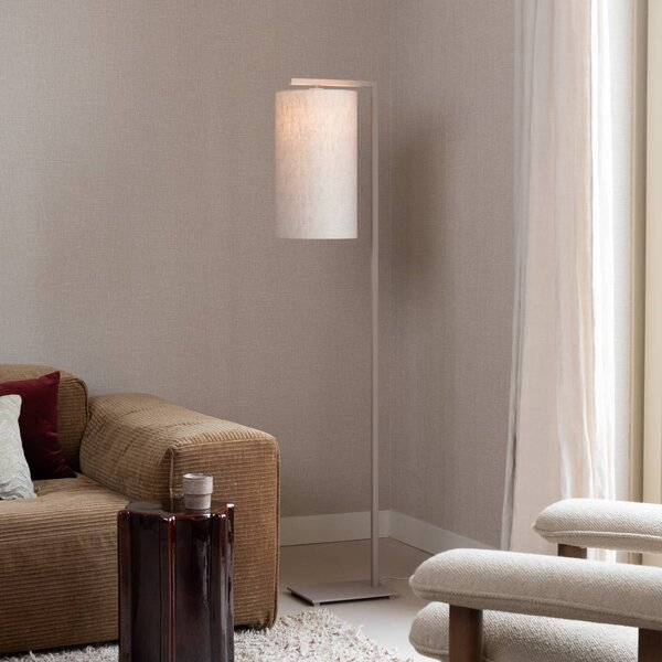 IT´S ABOUT ROMI It's about RoMi stojací lampa Boston, Ø25cm, světle šedá/písková, Krémová / jantar, Obývací pokoj / jídelna, Textil / tkanina / hedvábí, Moderní