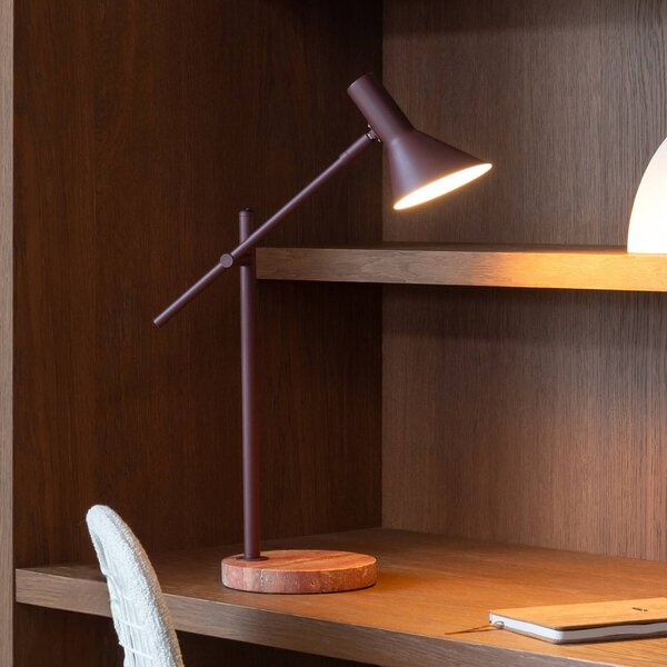 IT´S ABOUT ROMI It's about RoMi stolní lampa Izmir, tmavě červená, výška 59 cm, Červená, Pracovna / kancelář, kov