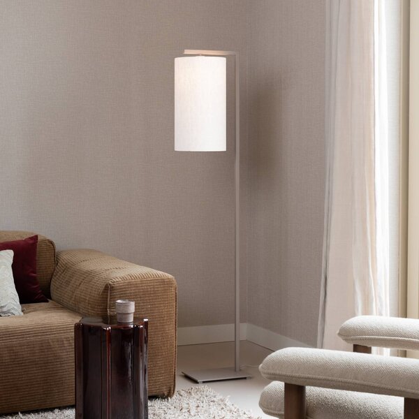 IT´S ABOUT ROMI It's about RoMi stojací lampa Boston, Ø 25 cm, bílá/písková, Krémová / jantar, Obývací pokoj / jídelna, Textil / tkanina / hedvábí, Moderní