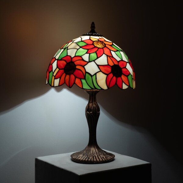 Brilagi - Tiffany vitrážová stolní lampa SUNFLOWER 1xE27/60W/230V