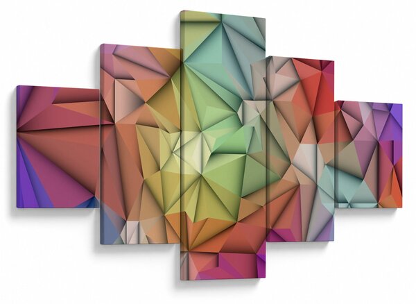 Obraz - Polygonální abstrakce (125x70 cm)