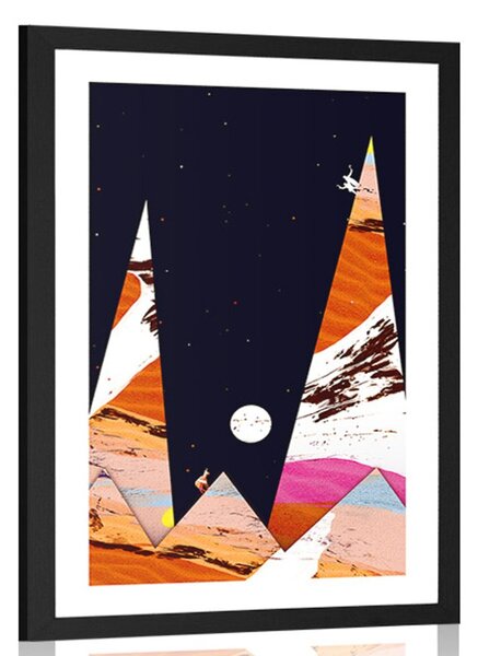 Plakát s paspartou pyramidy blízkého východu