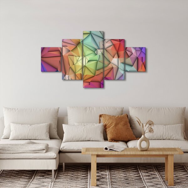 Obraz - Polygonální abstrakce (125x70 cm)