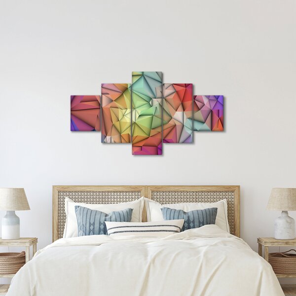 Obraz - Polygonální abstrakce (125x70 cm)