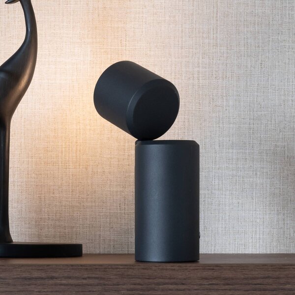 IT´S ABOUT ROMI It's about RoMi LED stolní lampa Milan, černá, 19 cm, stmívatelný, Černá, Obývací pokoj / jídelna, Hliník, Moderní