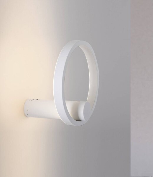 JUST LIGHT. GmbH LED nástěnné světlo Archie, bílé, 3 000 K, stmívatelný, Bílá / opál, Obývací pokoj / jídelna, kov, Moderní