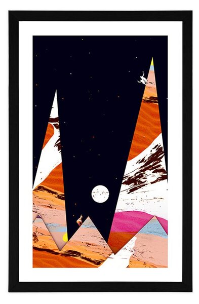 Plakát s paspartou pyramidy blízkého východu