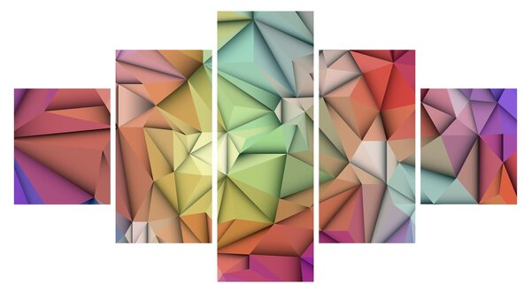 Obraz - Polygonální abstrakce (125x70 cm)