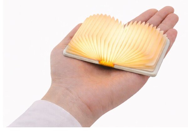 Bílá přenosná světelná dekorace na USB BookLight – Gingko