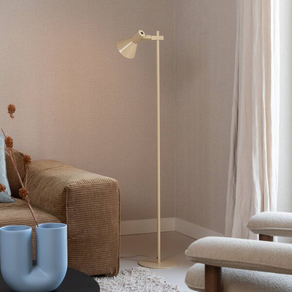 IT´S ABOUT ROMI It's about RoMi stojací lampa Stavanger, béžová, výška 146 cm, Krémová / jantar, Obývací pokoj / jídelna, kov, Skandinávský