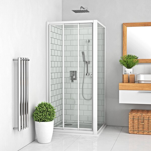 Roth LEGA LINE PD3N+LLBD Sprchový kout čtvercový 80x80 cm Profil: Bílá, Sklo: Rugiada