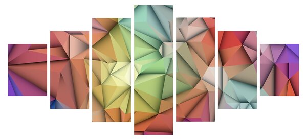 Obraz - Polygonální abstrakce (210x100 cm)