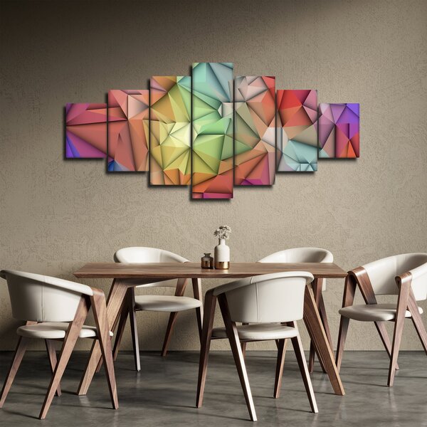 Obraz - Polygonální abstrakce (210x100 cm)